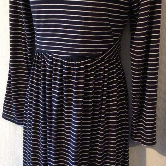 Navy and White Striped MATERNITY AND NURSING Dress - Picture 7 of 7